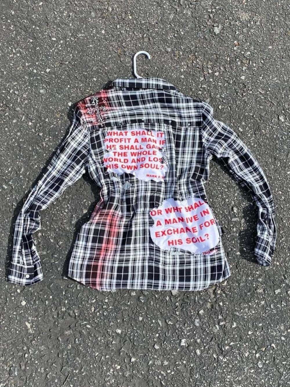 1/1 custom Gap x Mark 3:36 flannel with Cybersiglism details